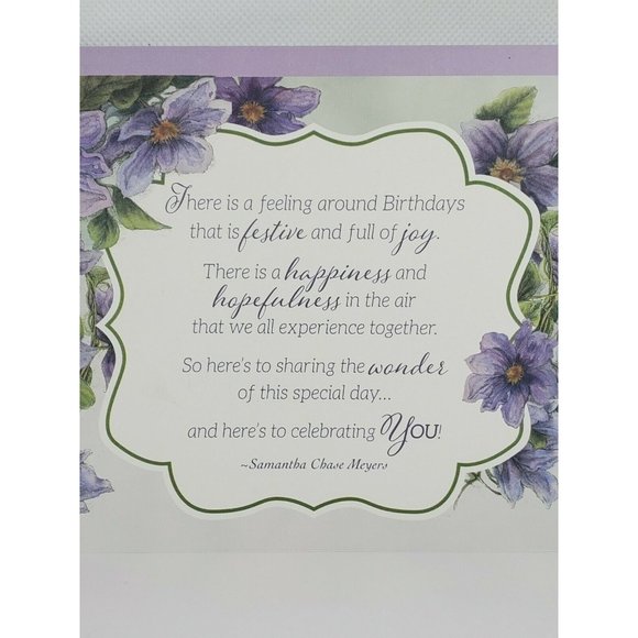 A Wish On Your Birthday Thoughts And Inspirations Bird Floral Greeting Card - Picture 8 of 10